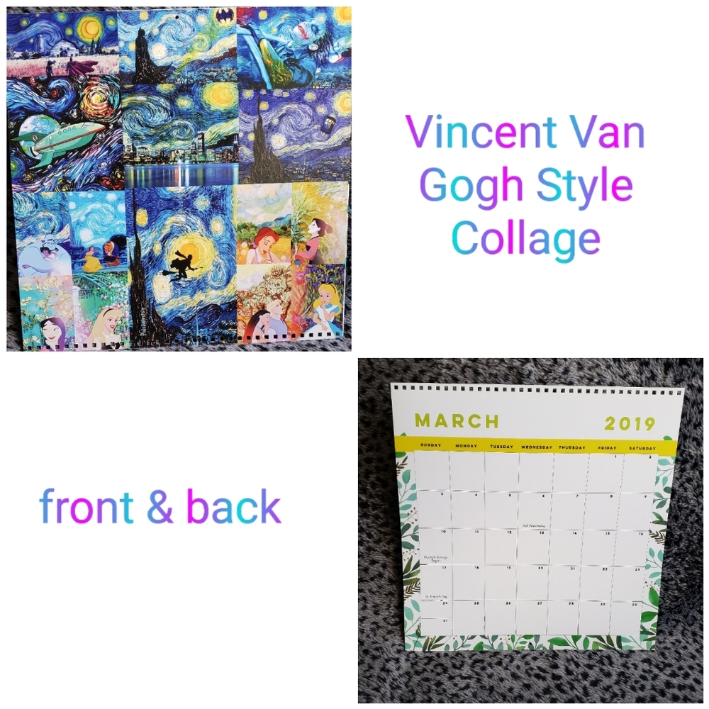 Van Gogh Pop Culture Parody Wall Art Disney Comics Collage Poster - Picture 2 of 13